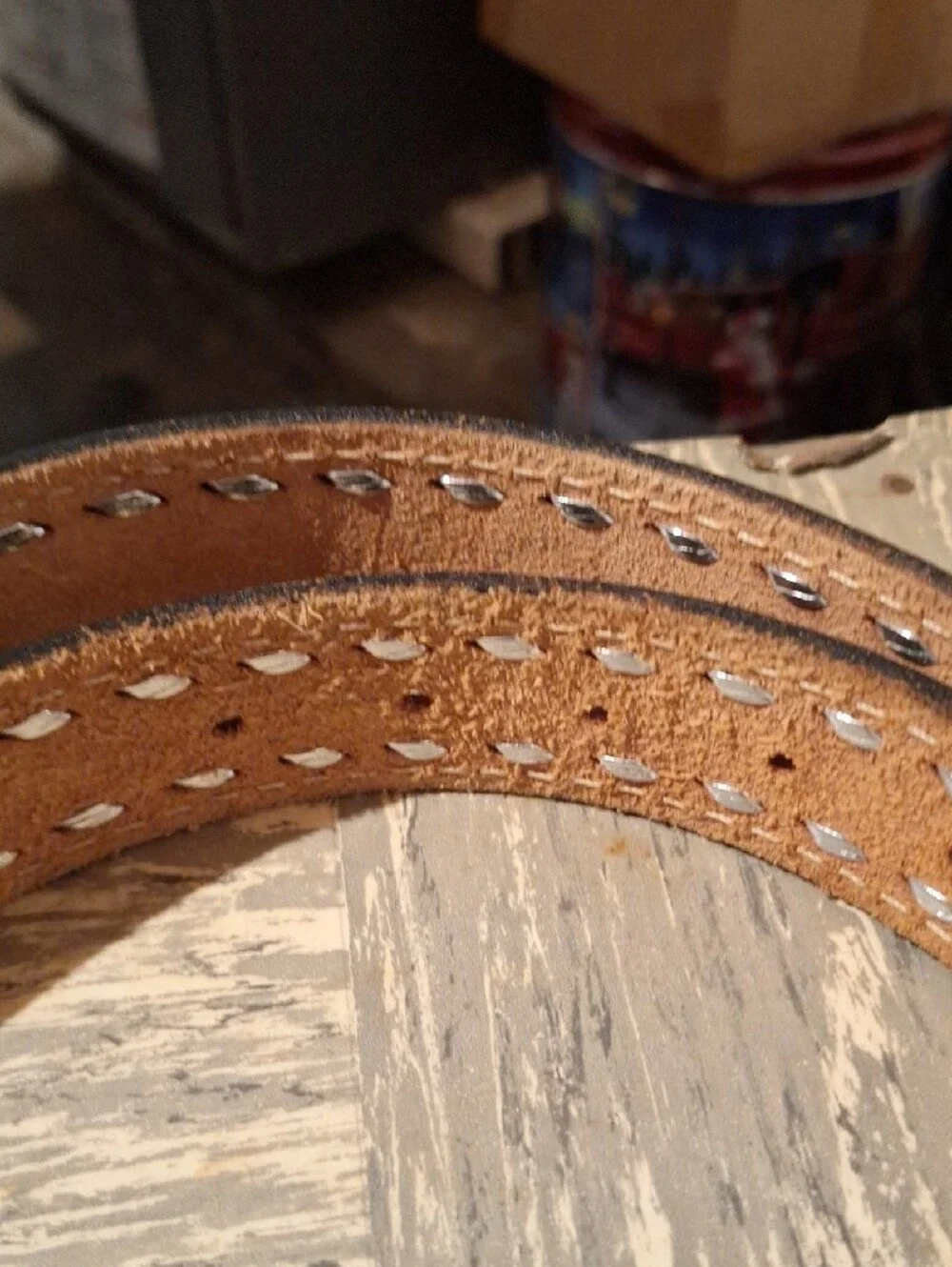 Handcrafted Tooled Leather Men’s Belt - Brown